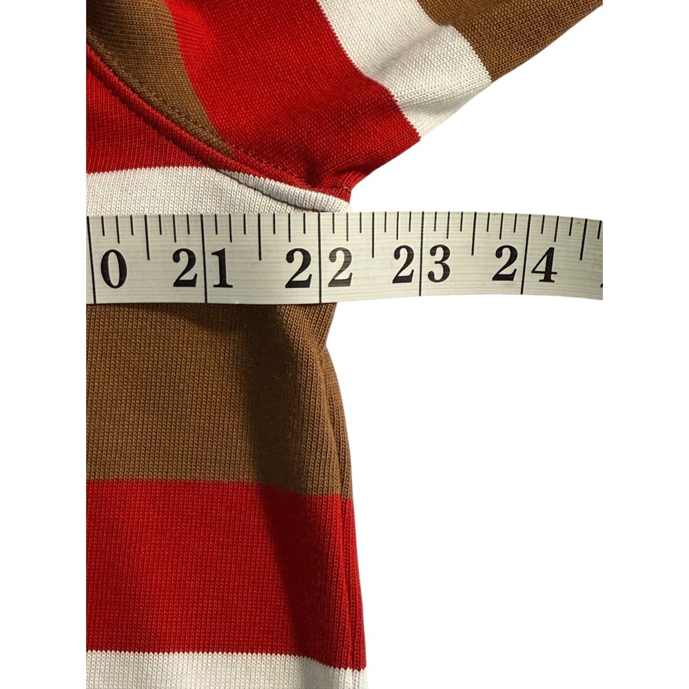 Madewell Rugby Polo Shirt Pecan Shell Womens Striped Small NEW - Picture 5 of 7